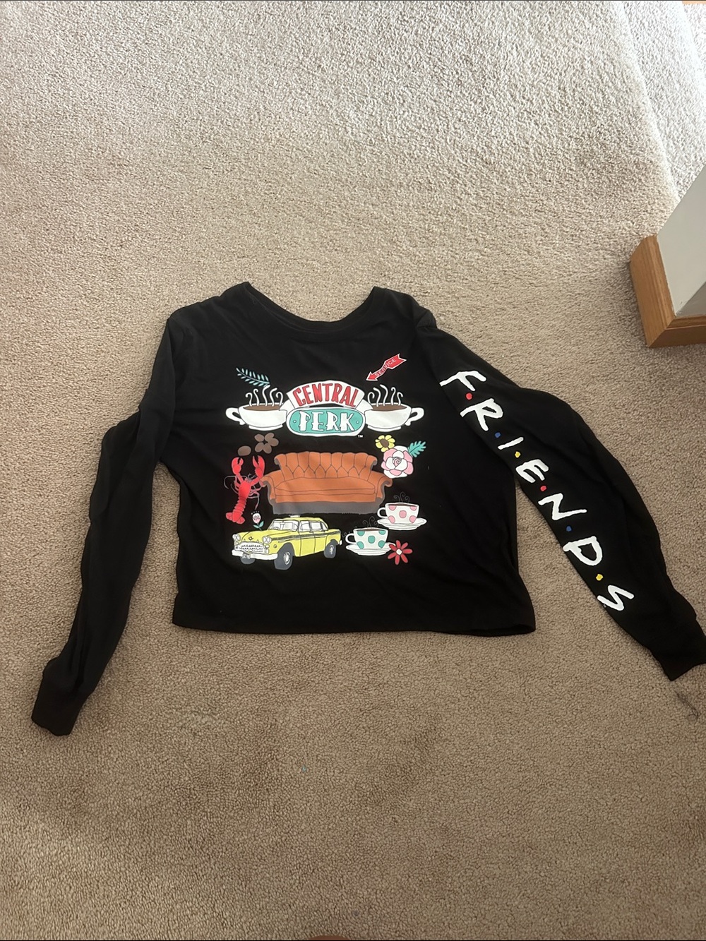 Friends Central Perk Black Long-Sleeve Women’s Top